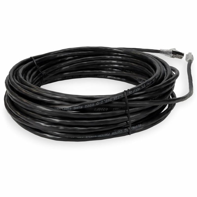 AddOn 14ft Black CAT 6A Shielded PVC Ethernet Cable Snagless Easy Clear Boot RJ-45 M/M - Thumbnail 5
