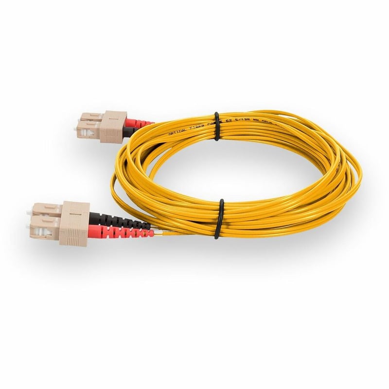 AddOn 10m SC to SC Yellow OM1 Duplex OFNR (Riser-Rated) MMF Fiber Patch Cable - Thumbnail 2