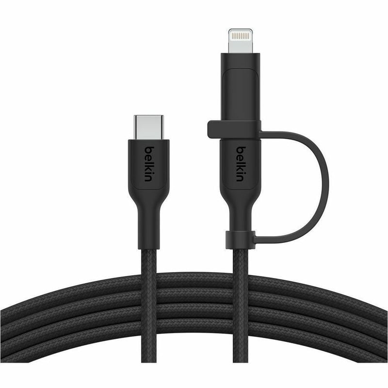 BRAIDED PCR 2-IN-1 USB-C TO LTG CABLE 60W 1.5M BLACK - Thumbnail 2