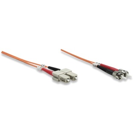 Intellinet Network Solutions Fiber Optic Patch Cable, ST/SC, OM1, 62.5/125, Multimode, Duplex, Orange, 3 ft (1 m) - Thumbnail 2