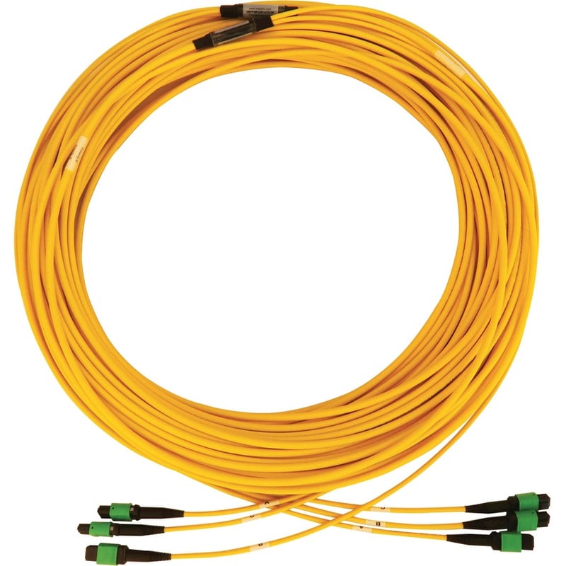 Eaton Tripp Lite Series 40/100G Singlemode 9/125 OS2 Fiber Optic Cable (3x8F MTP/MPO-APC F/F), LSZH, Yellow, 45 m (147 ft.) - Thumbnail 2
