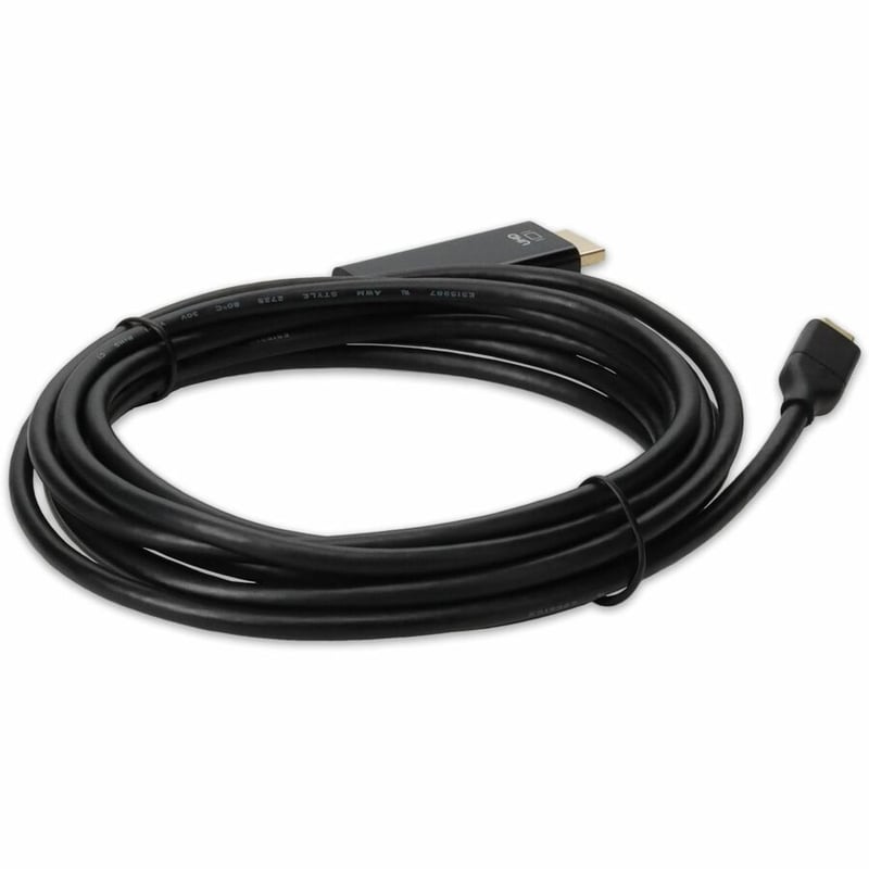 AddOn 6ft USB-C Male to HDMI (4K) Male Black Cable - Thumbnail 5