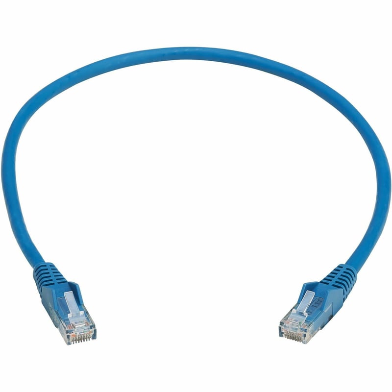 Eaton Tripp Lite Series Cat6 Gigabit Snagless Molded UTP Ethernet Cable (RJ45 M/M), PoE, LSZH, Blue, 0.5 m (1.6 ft.) - Thumbnail 1