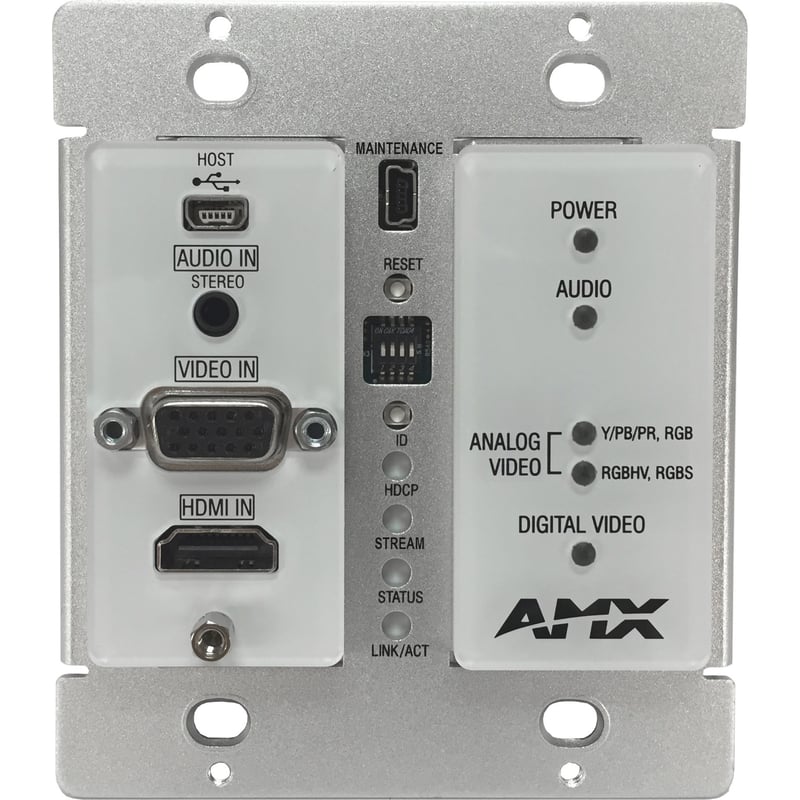 AMX Decor Style Wallplate Encoder with KVM, Black - Thumbnail 1