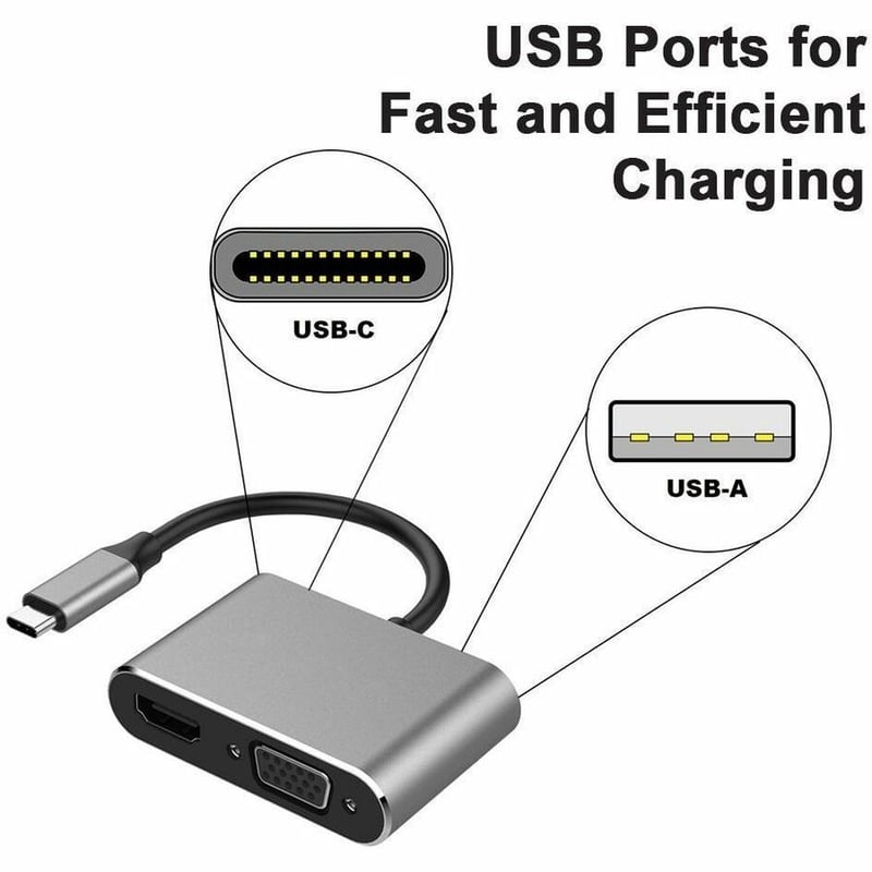 4XEM's 4-in-1 HDMI, VGA, Power Delivery USB-C Dock - Thumbnail 4