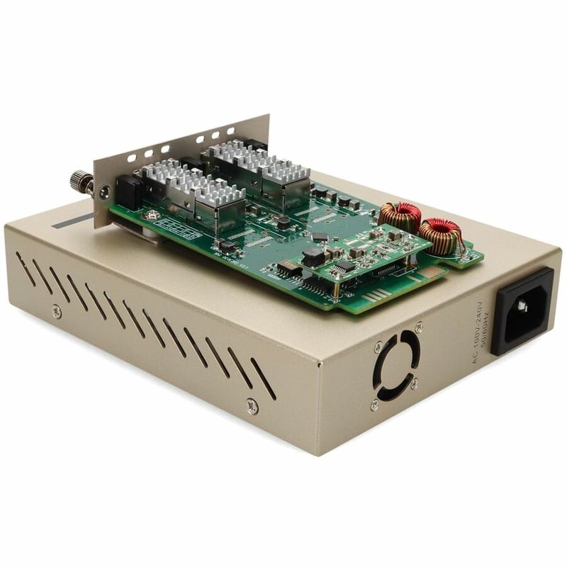 AddOn 10G OEO Converter (3R Repeater) with 2 Open SFP+ Slots Standalone Media Converter Card Kit - Thumbnail 3