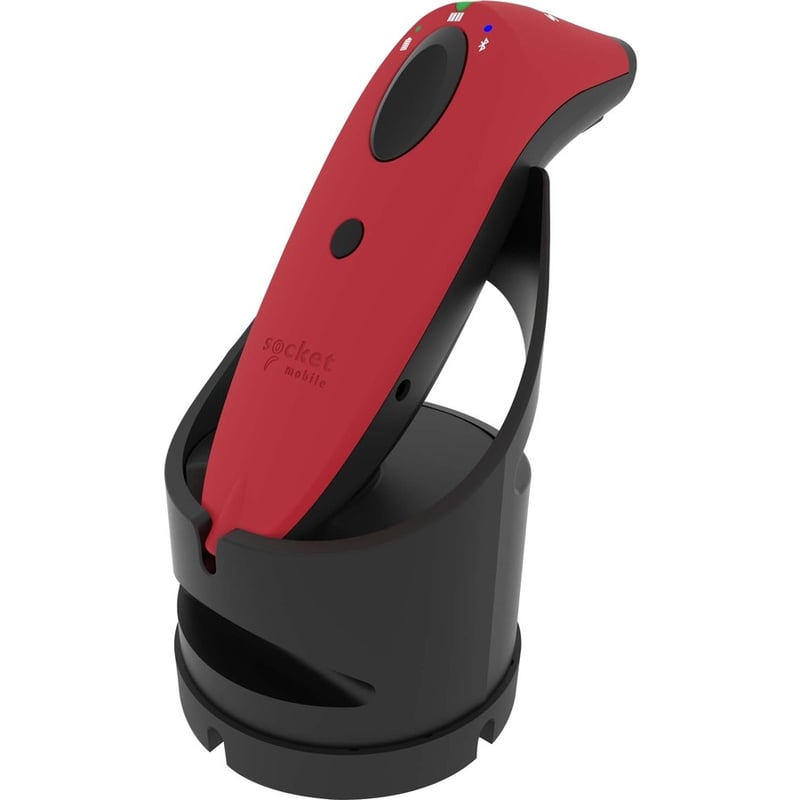 Socket Mobile SocketScan S700, Linear Barcode Scanner, Red & Black Charging Dock - Thumbnail 2