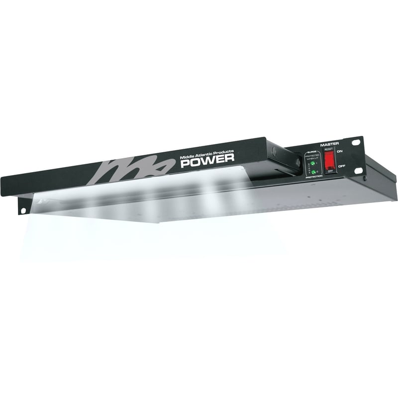 Middle Atlantic PDLT Series Rack Mounted Power/Lighting - 8 Outlet, 15 Amp - Thumbnail 1