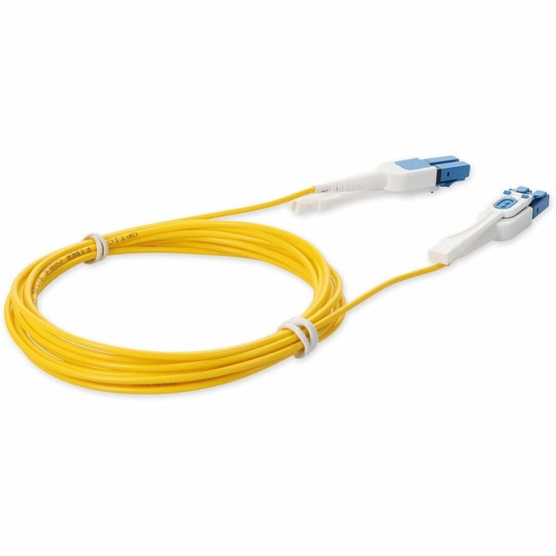 AddOn 10m LC to LC Yellow OS2 Duplex Uniboot OFNR (Riser-Rated) SMF Fiber Patch Cable with Push/Pull Tabs - Thumbnail 5