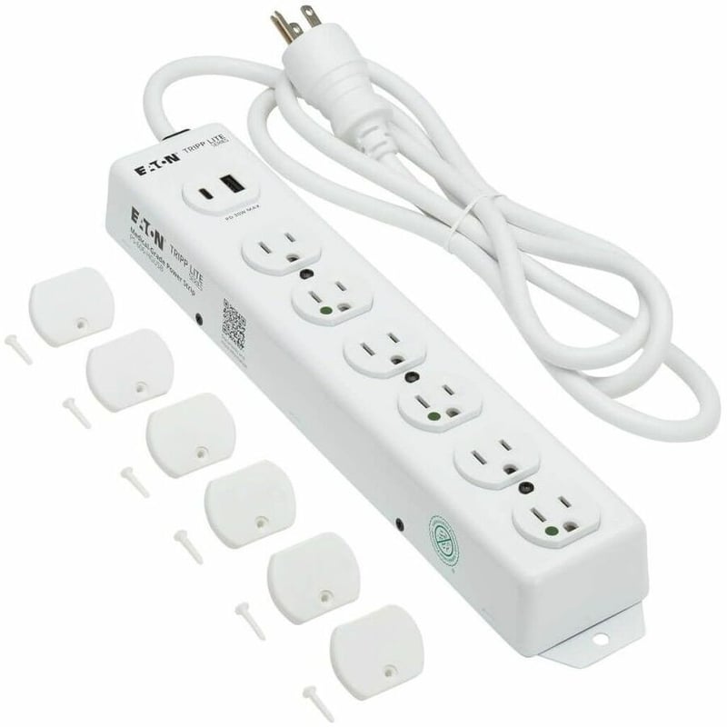 UL 1363 MEDICAL POWER STRIP 6 OUTLETS USB CHARGING 6FT CORD - Thumbnail 4