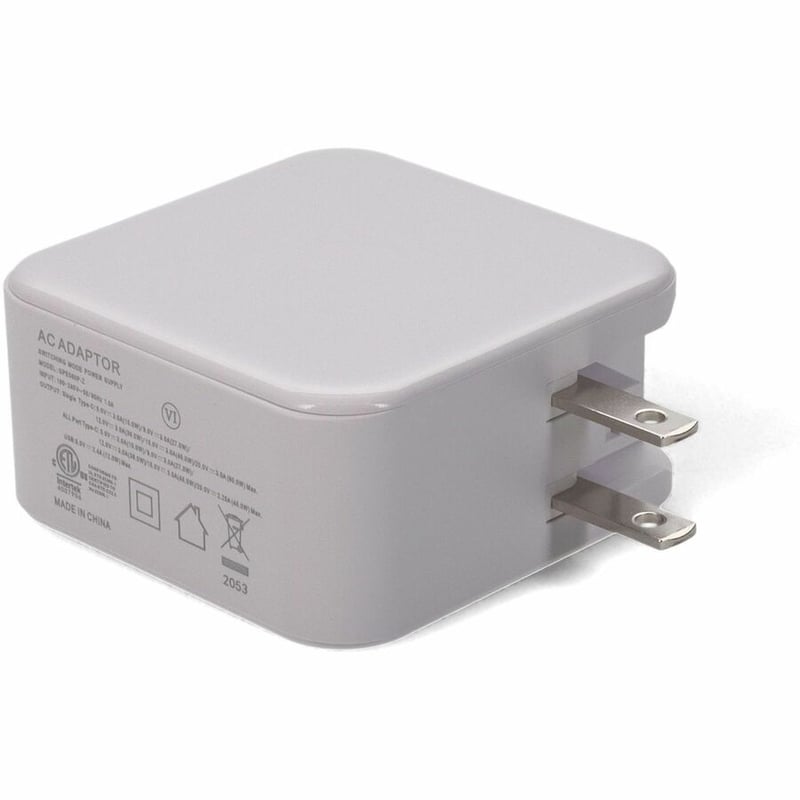 AddOn Wall Plug to USB C 3.1 15V at 3A, or 20V at 3A 60W total for US White - Thumbnail 3
