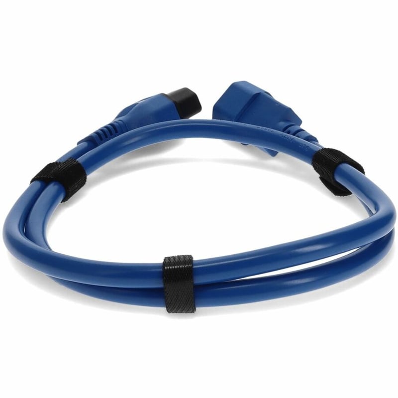 AddOn 2ft C13 (Locking) Female to C14 (Locking) Male 14AWG 15A Blue 100-250V Power Cable - Thumbnail 4