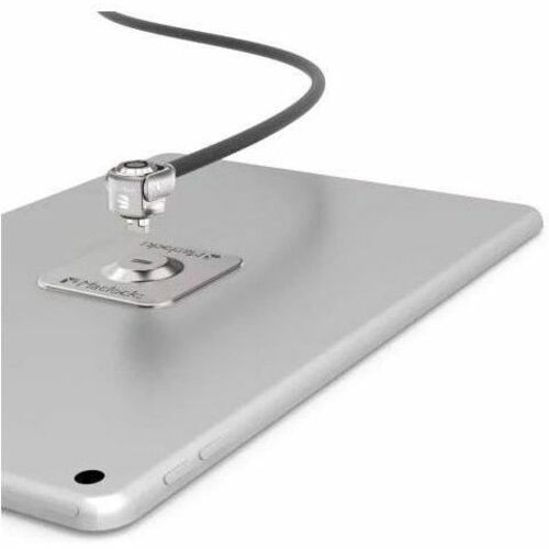 UNIVERSAL TABLET LOCK PLATE WITH KEYED CABLE LOCK BLACK - Thumbnail 1