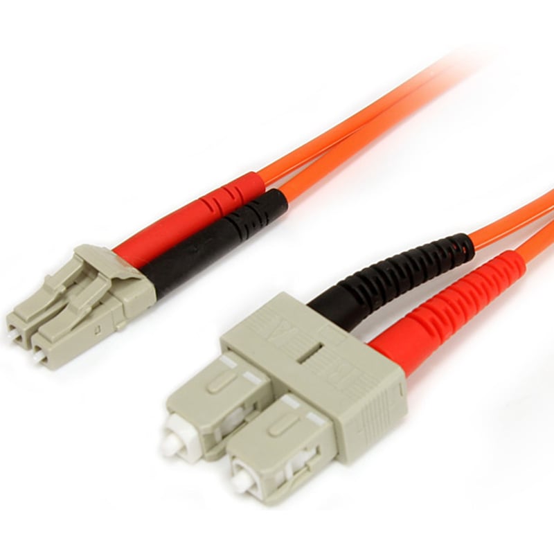 StarTech.com 3m Fiber Optic Cable - Multimode Duplex 62.5/125 - LSZH - LC/SC - OM1 - LC to SC Fiber Patch Cable - Thumbnail 1