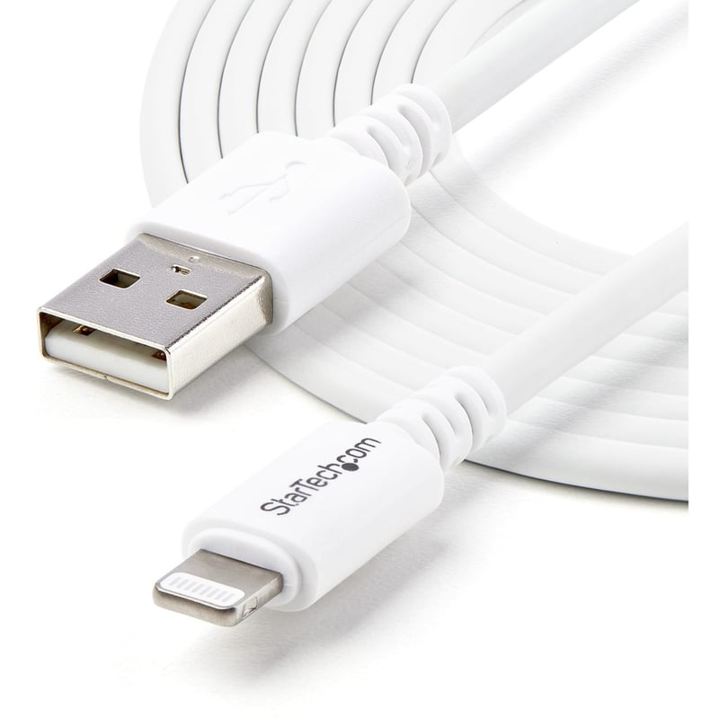 StarTech.com 3m (10ft) Long White Apple 8-pin Lightning Connector to USB Cable for iPhone / iPod / iPad - Thumbnail 4