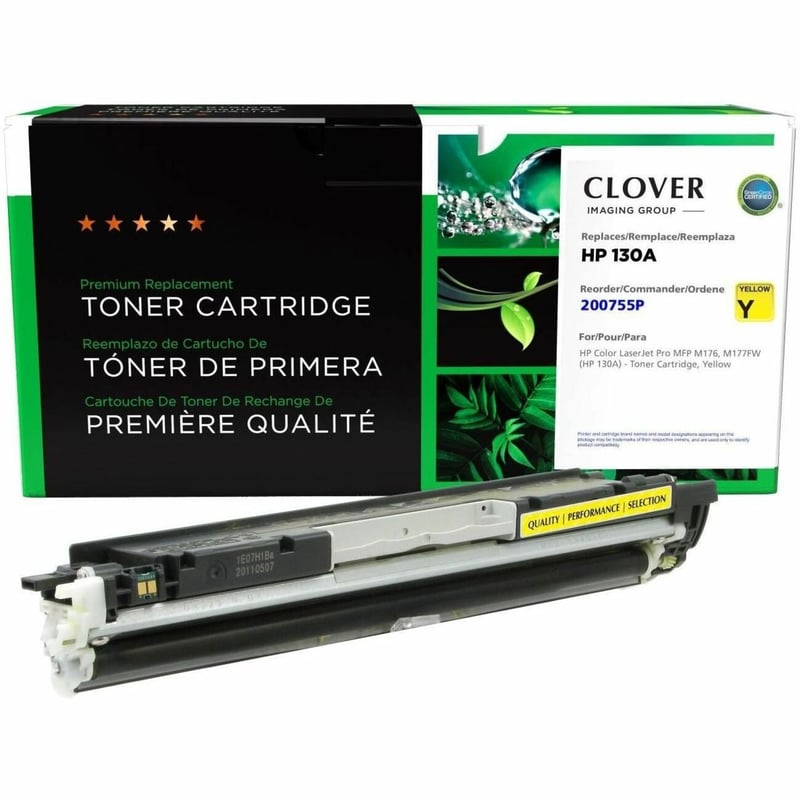Clover Imaging Remanufactured Yellow Toner Cartridge for HP 130A (CF352A) - Thumbnail 1