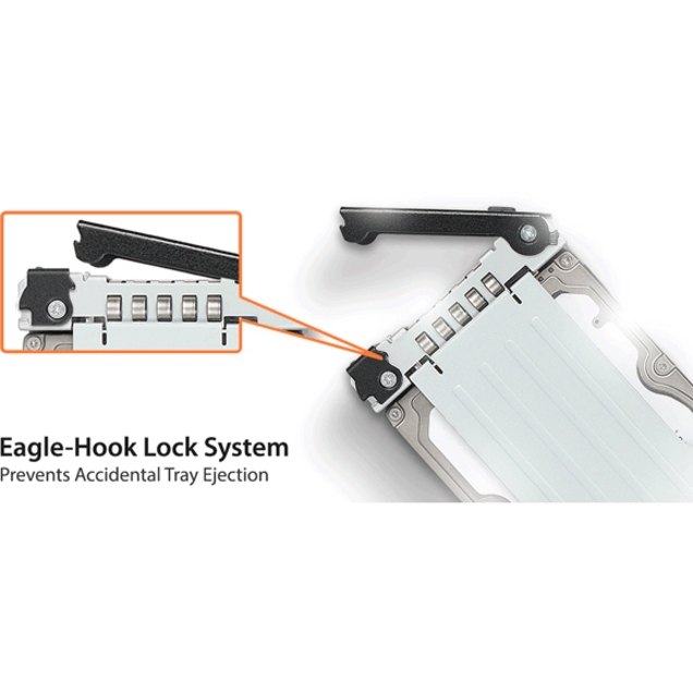 Icy Dock ToughArmor MB602SPO-B Drive Enclosure for 5.25" - Serial ATA/300 Host Interface Internal - Black - Thumbnail 5