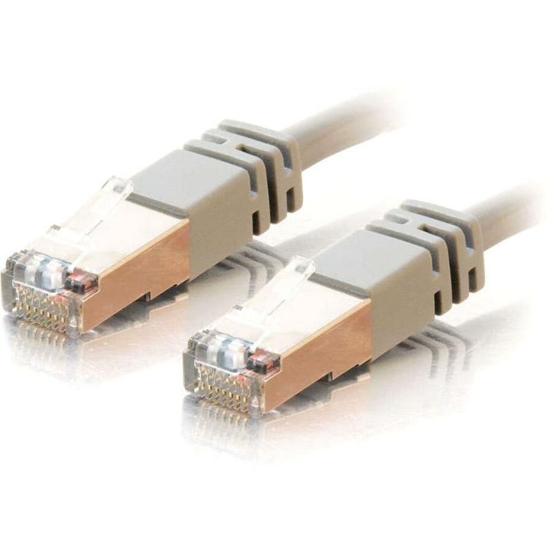 C2G-25ft Cat6 Molded Shielded (STP) Network Patch Cable - Gray