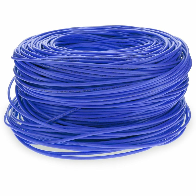 AddOn 1000ft Non-Terminated Blue CAT 6 Shielded Plenum-Rated Bulk Cable - Thumbnail 1