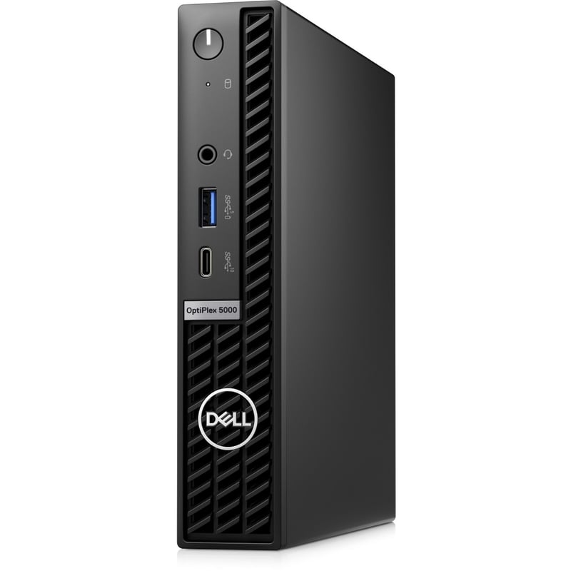 Dell OptiPlex 5000 Desktop Computer - Intel Core i5 12th Gen i5-12500T Hexa-core (6 Core) 2 GHz - 16 GB RAM DDR4 SDRAM - 256 GB M.2 PCI Express NVMe 3.0 x4 SSD - Micro PC - Black - Thumbnail 1