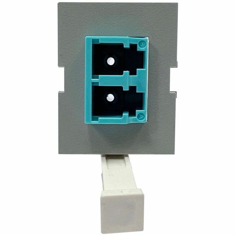 Ortronics TracJack Module, 1-LC Duplex, OM3/4, Aqua adapter, Dark Gray Housing - Thumbnail 3