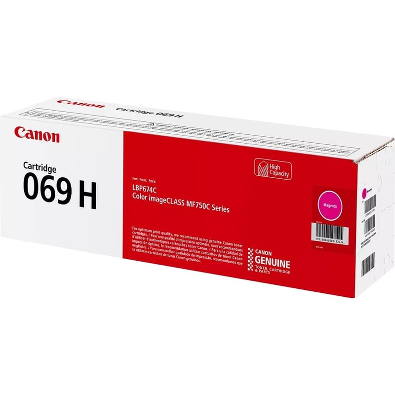 Canon 069 Original High Yield Laser Toner Cartridge - Magenta - 1 Pack - Thumbnail 4