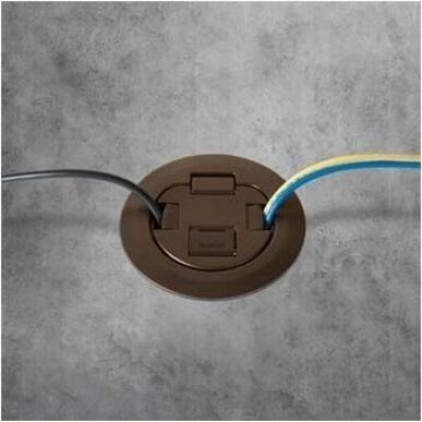 Wiremold 4AT Surface Style Evolution Poke-Thru Cover-Bronze - Thumbnail 2