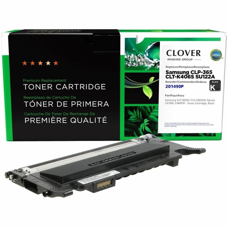 Clover Imaging Remanufactured Black Toner Cartridge for Samsung CLT-K406S - Thumbnail 1
