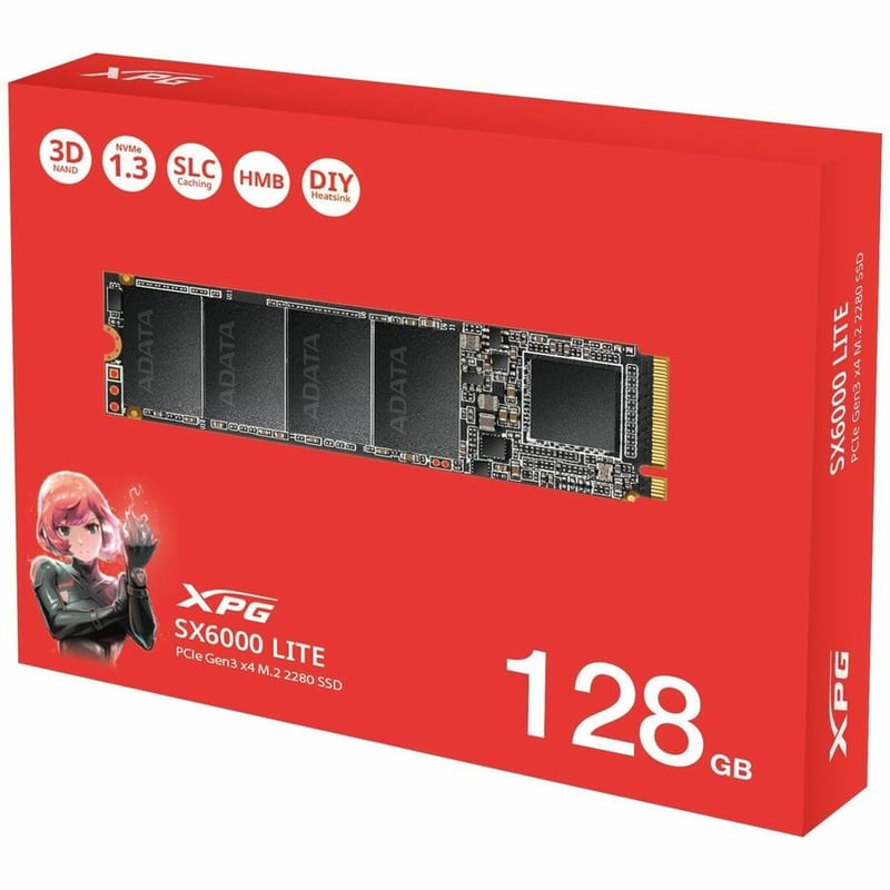 XPG SX6000 Lite 128 GB Solid State Drive - M.2 2280 Internal - PCI Express NVMe (PCI Express NVMe 3.0 x4) - Thumbnail 2