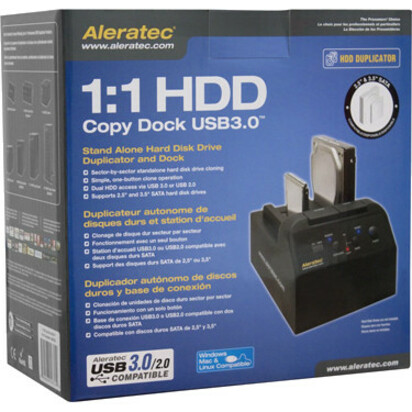 Aleratec 1:1 HDD Copy Dock USB3.0 Hard Disk Drive Duplicator Part 350123 - Thumbnail 5