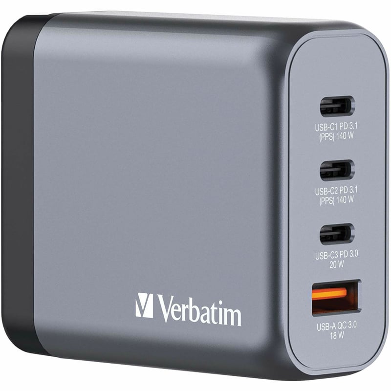 Verbatim 140W 4-Port GaN Wall Charger - Thumbnail 1