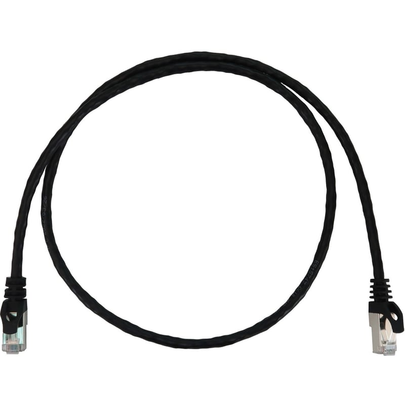 Eaton Tripp Lite Series Cat6a 10G Snagless Shielded Slim STP Ethernet Cable (RJ45 M/M), PoE, Black, 3 ft. (0.9 m) - Thumbnail 1