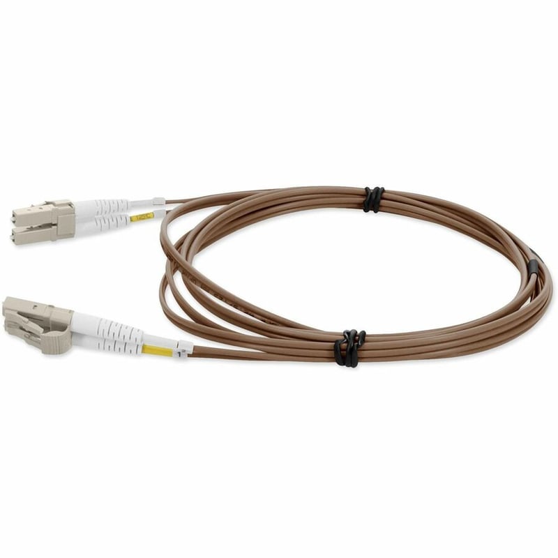 AddOn 1m LC to LC Brown OM1 Duplex OFNR (Riser-Rated) MMF Fiber Patch Cable - Thumbnail 2
