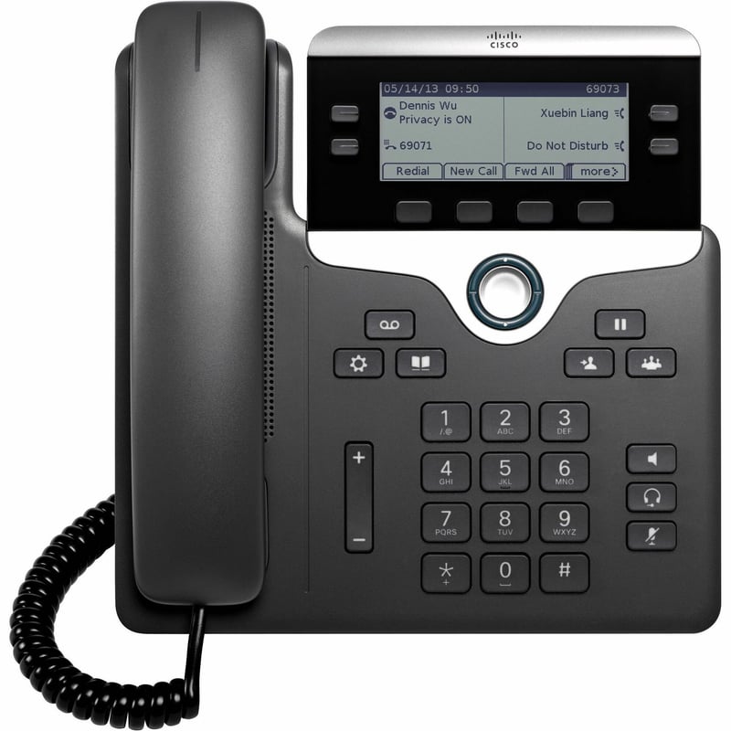 Cisco 7841 IP Phone - Refurbished - Corded - Corded - Wall Mountable, Desktop, Tabletop - TAA Compliant - Thumbnail 1