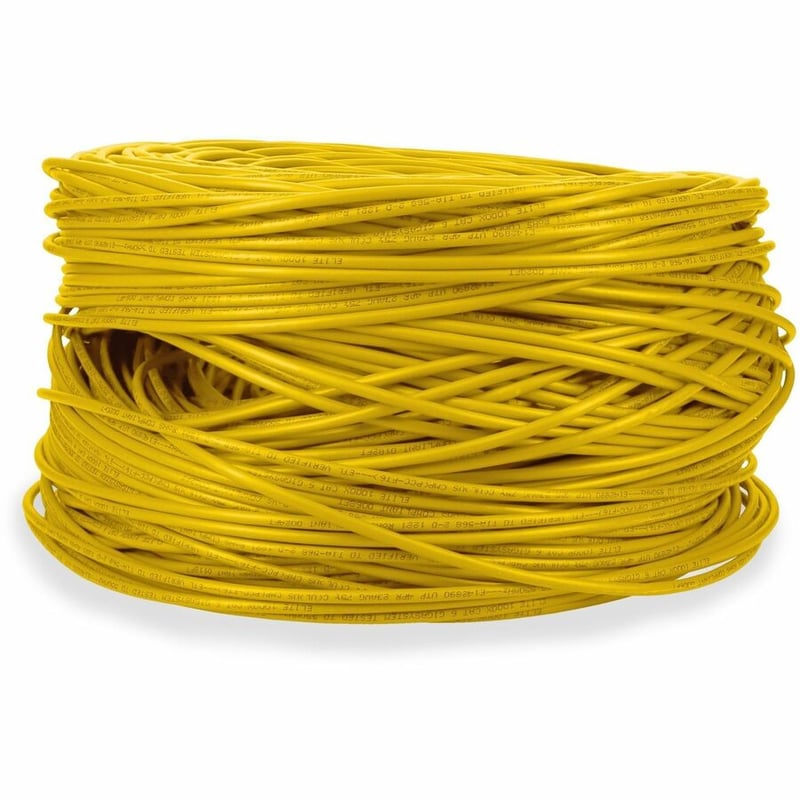 AddOn 1000ft Non-Terminated Yellow CAT 6 Plenum-Rated Bulk Cable TAA - Thumbnail 5