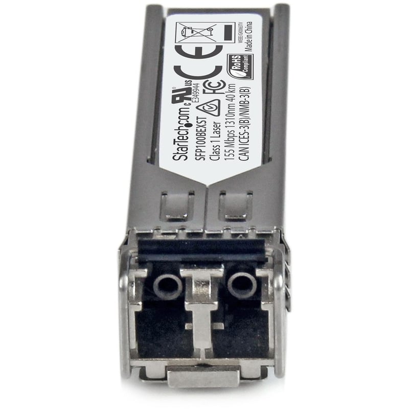 StarTech.com MSA Uncoded SFP Module - 100BASE-EX - 100Mb Ethernet SFP 100MbE Single Mode Fiber (SMF) Optic Transceiver Module - 40km DDM - Thumbnail 3