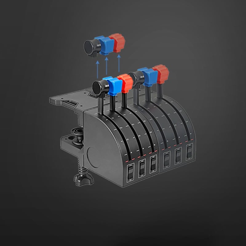 Saitek Flight Yoke System Professional Simulation Yoke and Throttle Quadrant - Thumbnail 3