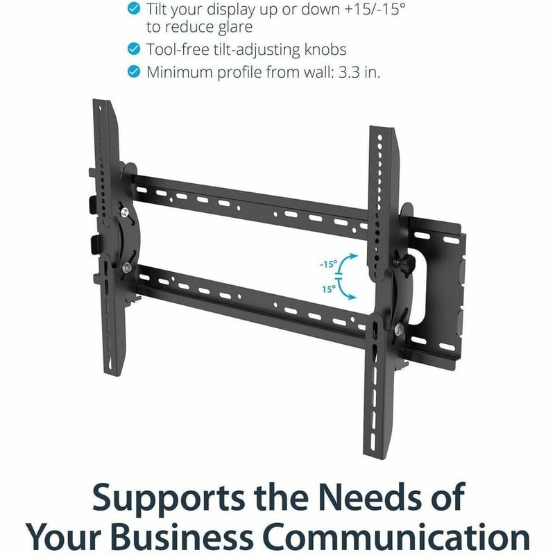 StarTech.com Flat Screen TV Wall Mount - Tilting - For 32" to 75" TVs - Steel - VESA TV Mount - Monitor Wall Mount - Thumbnail 5