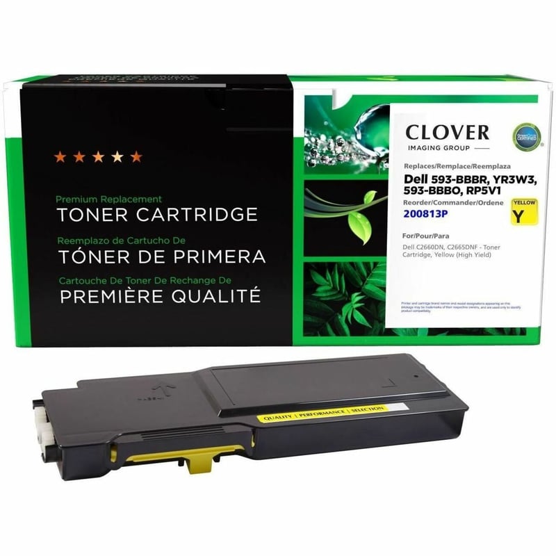 Clover Imaging Remanufactured High Yield Yellow Toner Cartridge for Dell C2660 - Thumbnail 1