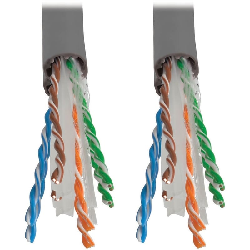 Eaton Tripp Lite Series Cat6 Gigabit Solid Core UTP PVC Bulk Ethernet Cable, Gray, 1000 ft. (304.8 m), TAA - Thumbnail 2