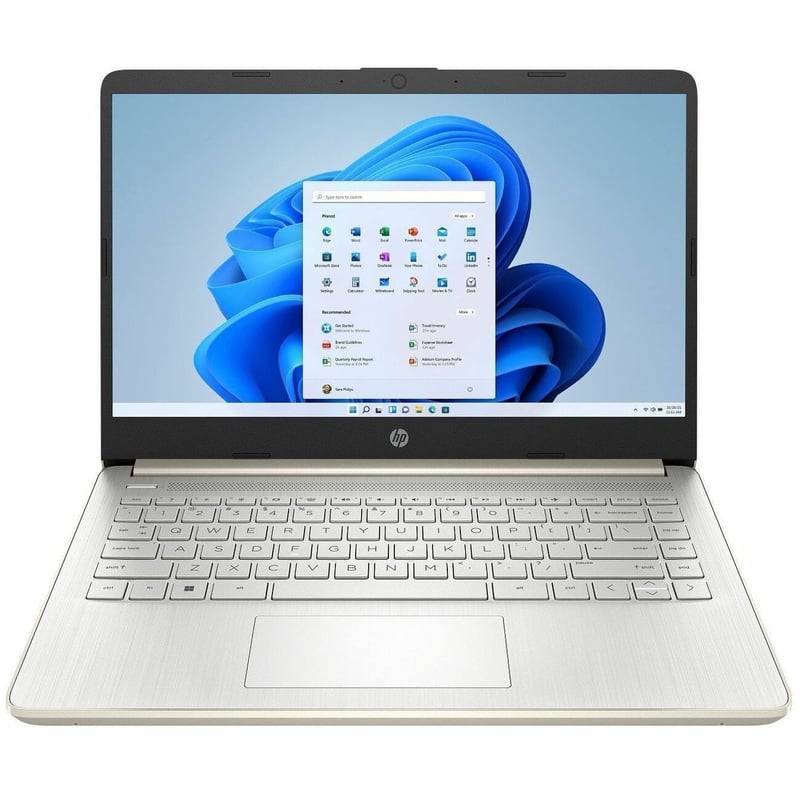 HP 14 PALE ROSE GOLD NATURAL SILVER LAPTOP CELERON N4500 4GB - Thumbnail 1