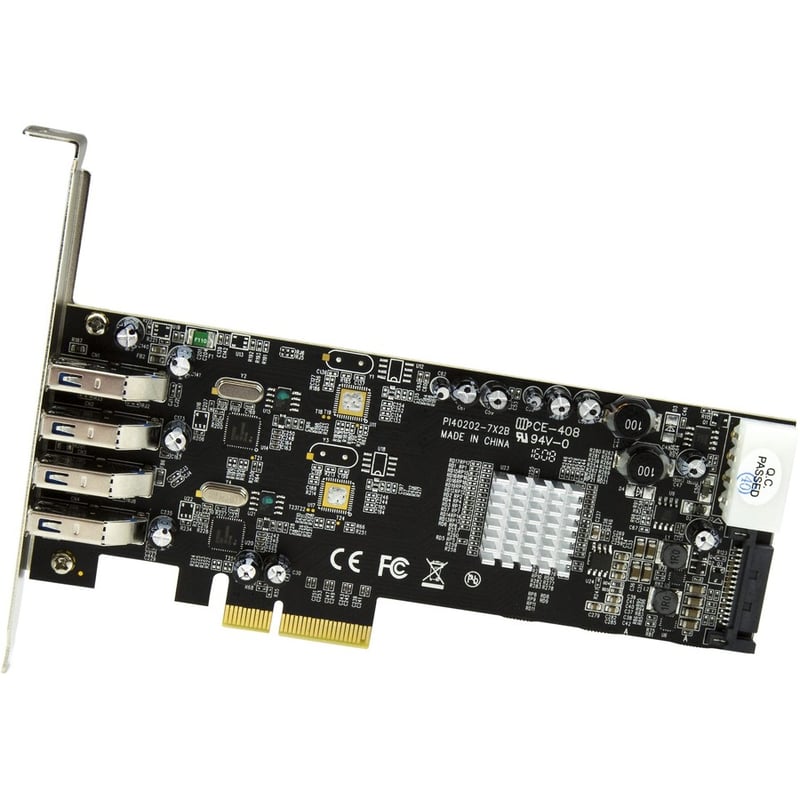 StarTech.com 4 Port PCI Express (PCIe) SuperSpeed USB 3.0 Card Adapter w/ 2 Dedicated 5Gbps Channels - UASP - SATA / LP4 Power - Thumbnail 2