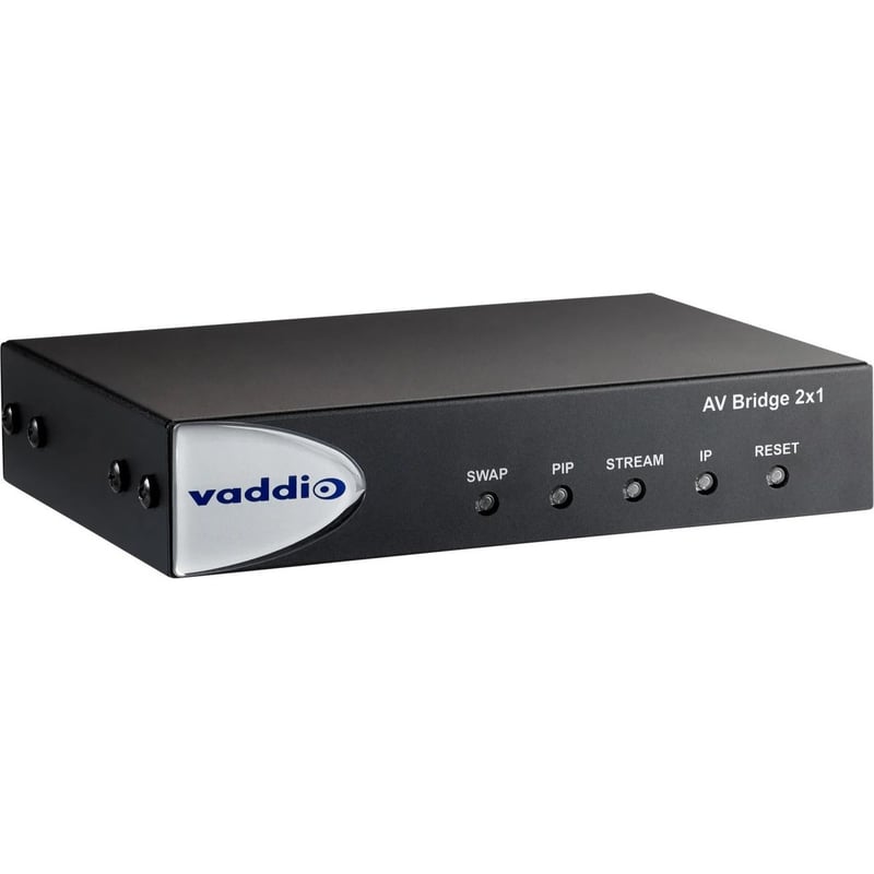 Vaddio AV Bridge 2x1 Video and Audio Mixer for Video Conferencing - Black - Thumbnail 1