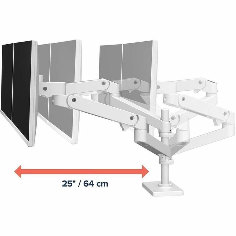LX PRO ARM DUAL DISPLAY STACK ING GROMMET MOUNT ESW - Thumbnail 3