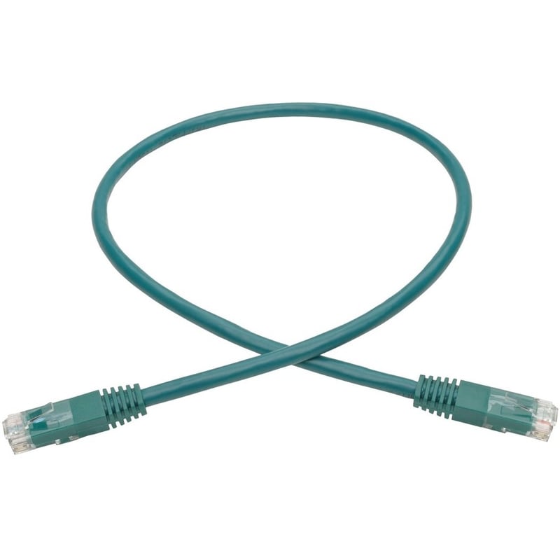 Eaton Tripp Lite Series Cat6 Gigabit Molded (UTP) Ethernet Cable (RJ45 M/M), PoE, Green, 2 ft. (0.61 m) - Thumbnail 5