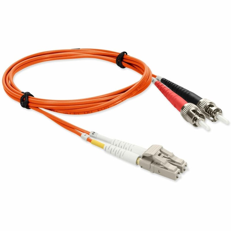 AddOn 2m LC to ST Orange OM4 Duplex OFNR (Riser-Rated) Fiber Patch Cable