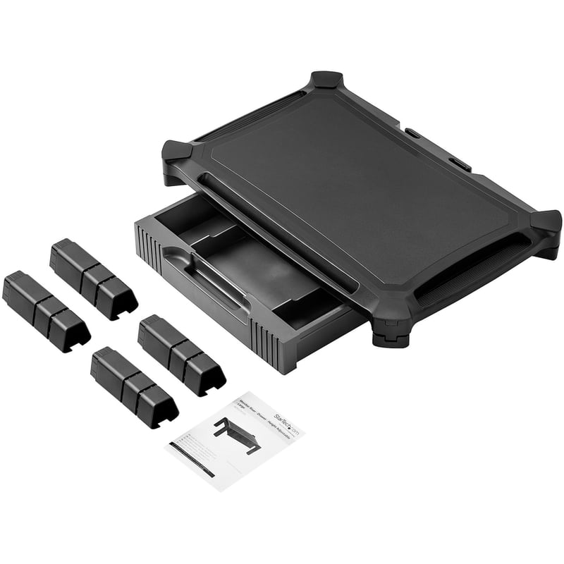 StarTech.com Adjustable Monitor Riser, Large, Drawer, Monitors up to 32" (22lb/10kg), Adjustable Height, Desk Monitor Stand - Thumbnail 2