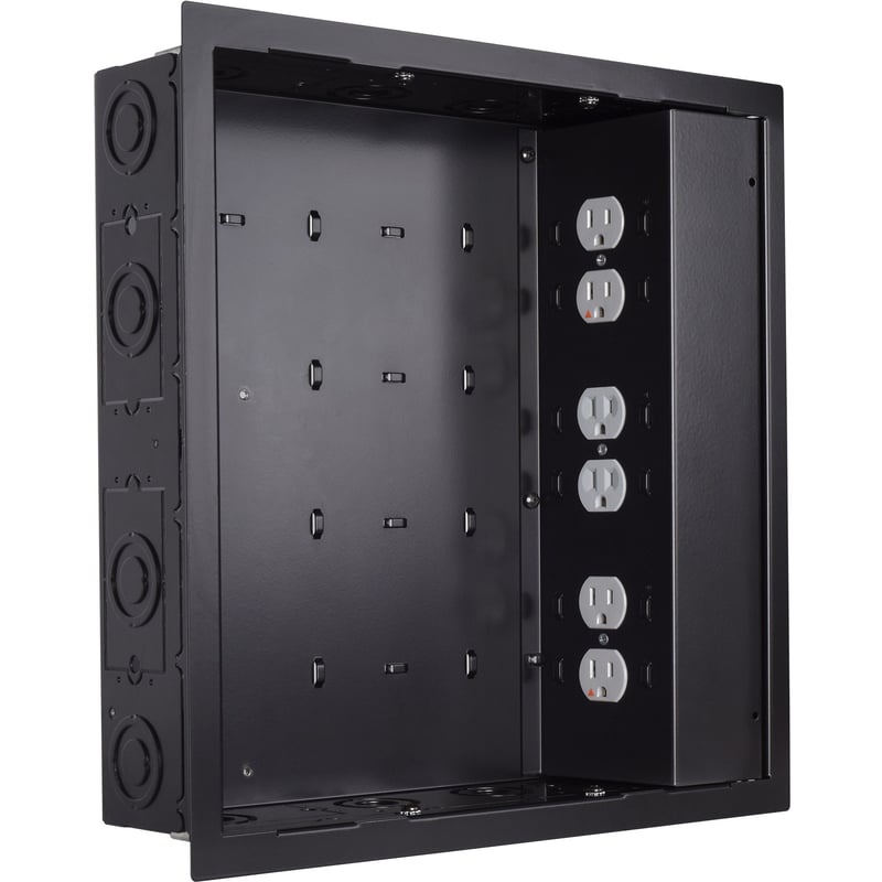 Chief Proximity In-Wall Storage Box for AV Components - Black - Thumbnail 1