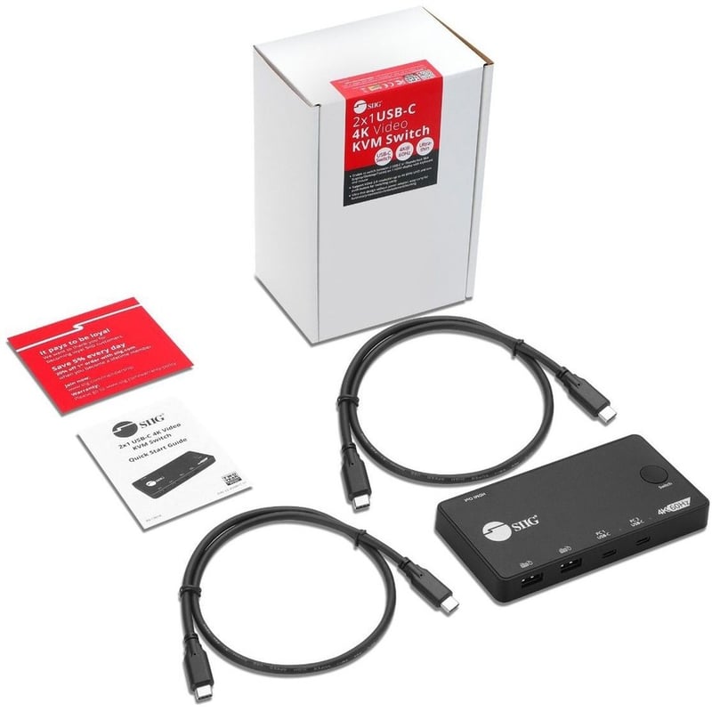 SIIG 2x1 USB-C 4K Video KVM Switch - Thumbnail 2