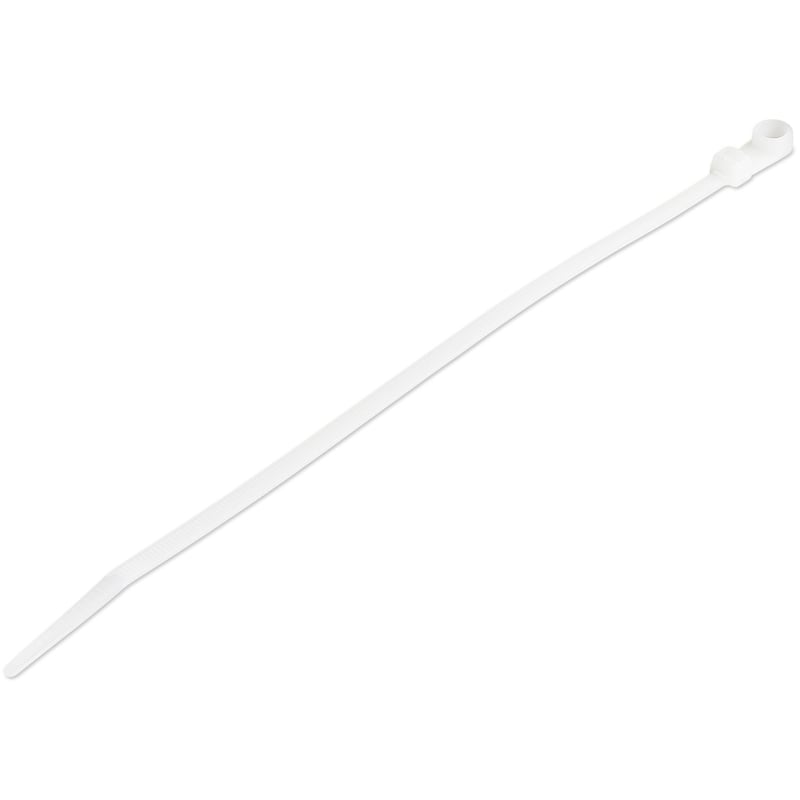 StarTech.com 8"(20cm) Cable Ties with Mounting Hole, 2"(52mm) Diameter, 50lb(22kg) Tensile Strength, Nylon Zip Ties, UL Listed, 100 Pack - Thumbnail 1